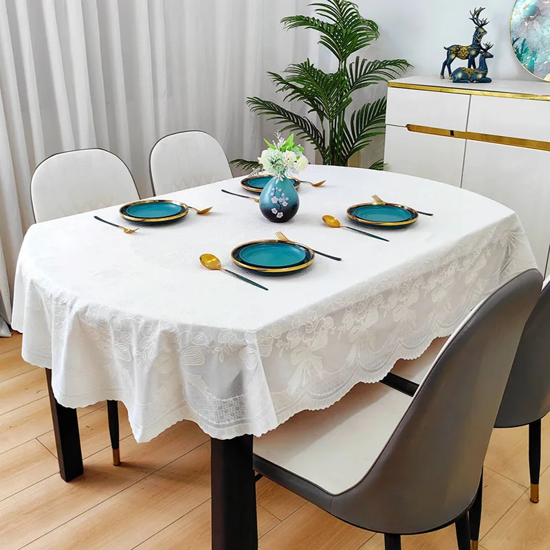 Home Textiles Today News - Nieuw PVC ovaal waterdicht tafelkleed Europees