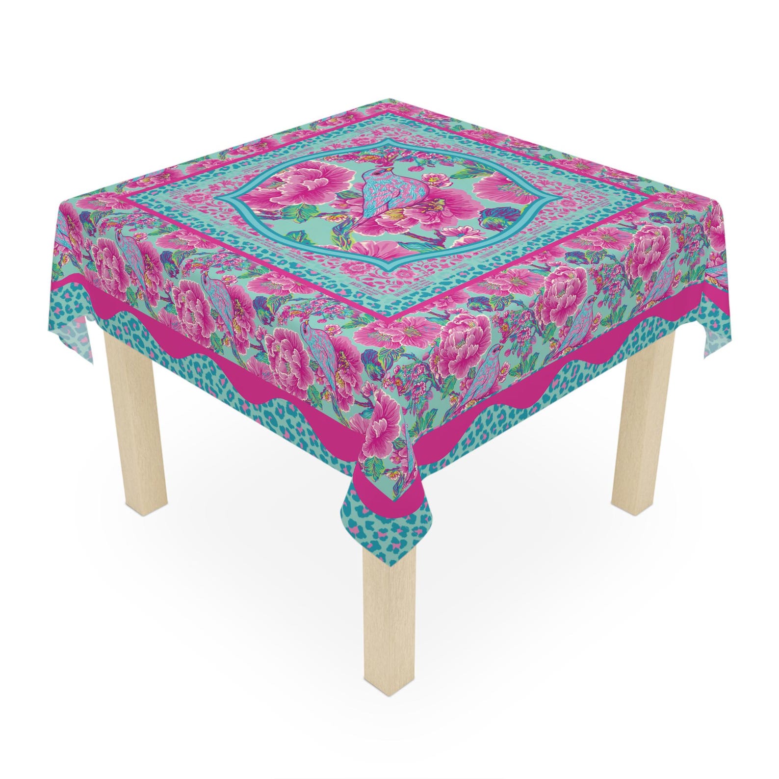 Home Textiles Direct - Roze Mahjong Game Night-instructies Vierkant tafelkleed