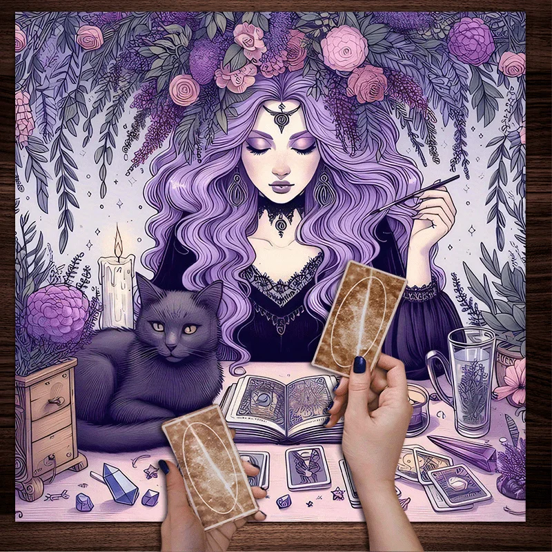 Home Textiles Today News - Blauweregen Heks Tafelkleed Tarot Waarzeggerij Zwarte