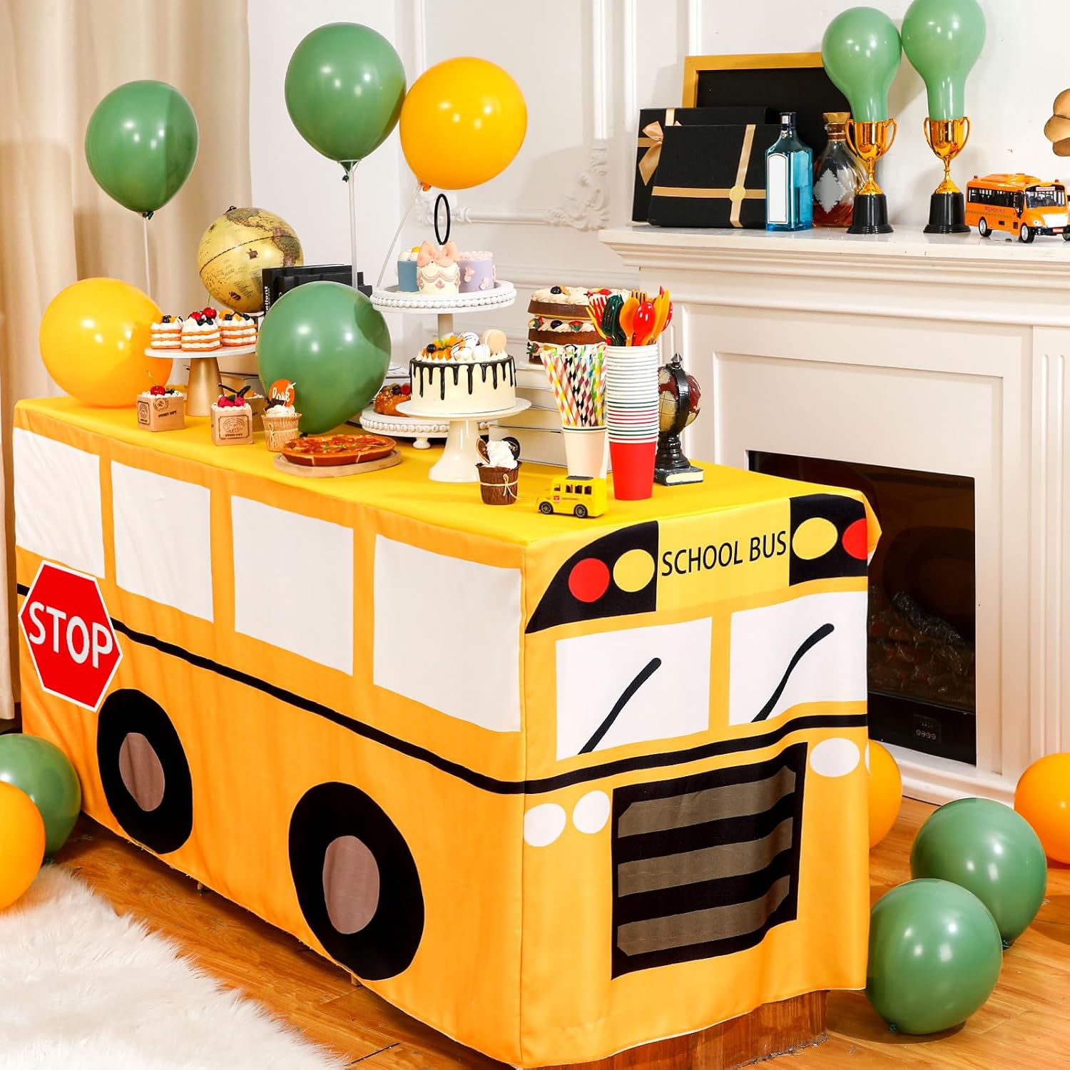 Cartoon schoolbus tafelkleed v - Home Textiles Today News recensie en prijs