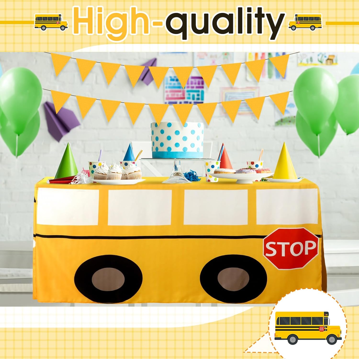 Cartoon schoolbus tafelkleed v - Home Textiles Today News recensie en prijs